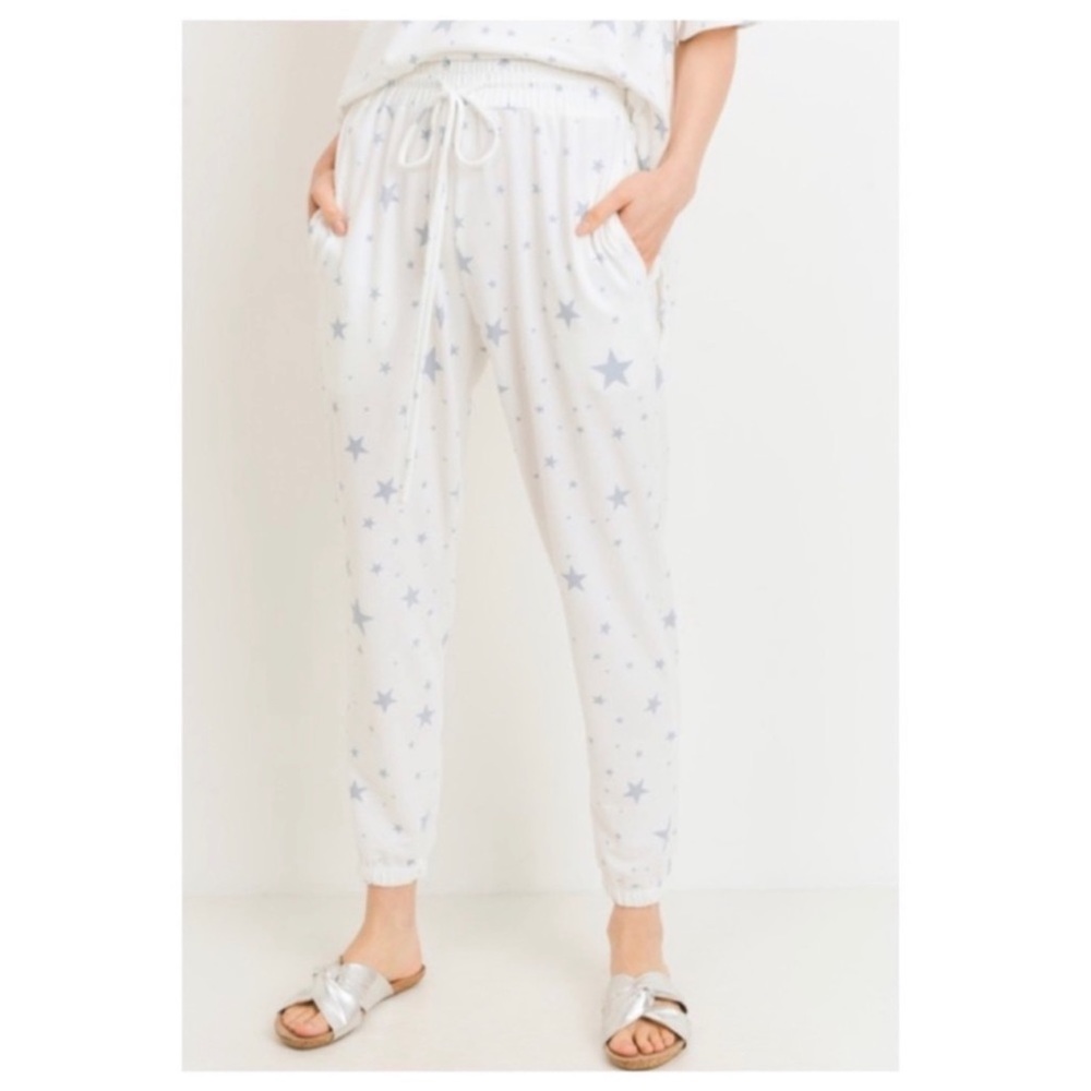New Blue Star Ivory Lightweight Jogger Pants